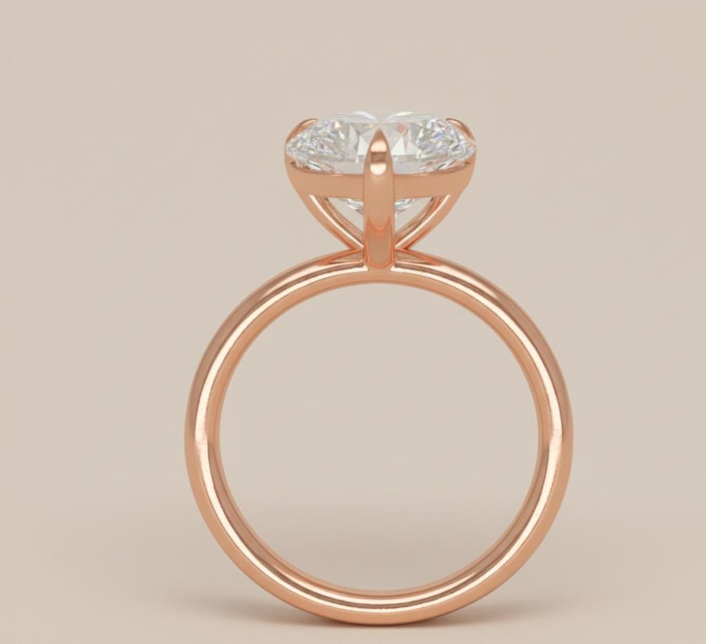 7 Ct IGI Certified Pear Lab Diamond Solitaire Engagement Ring Pear cut 1Ct Moissanite Brilliant Cut engagement ring in 935 Argentium Silver — custom handcrafted by Forever For Love