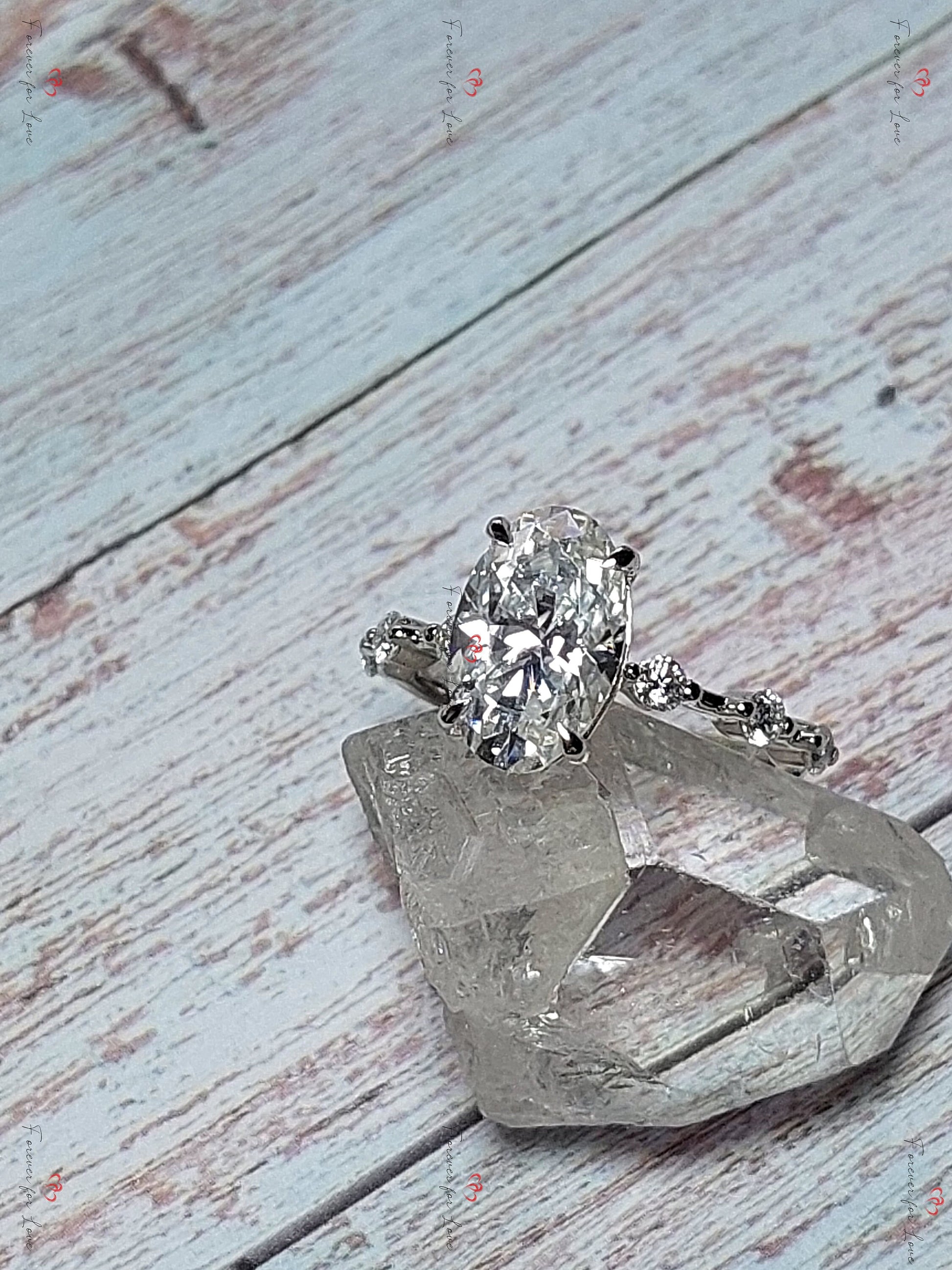 2.5 Ct Oval Moissanite Engagement Ring