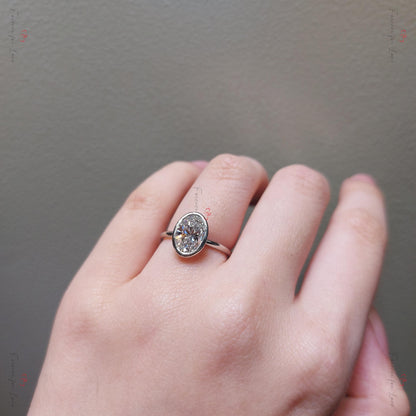 1 Ct IGI Certified Oval Lab Diamond Engagement Ring