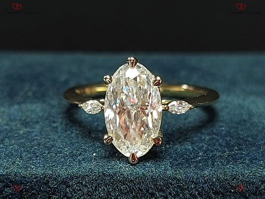 Oval Diamond, Moissanite Engagement Ring