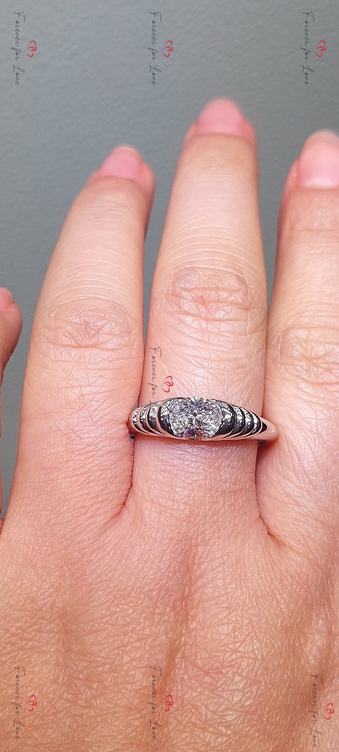 Oval Lab Diamond Ring