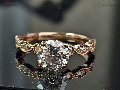 1 Ct IGI Certified Marquise Lab Diamond Ring