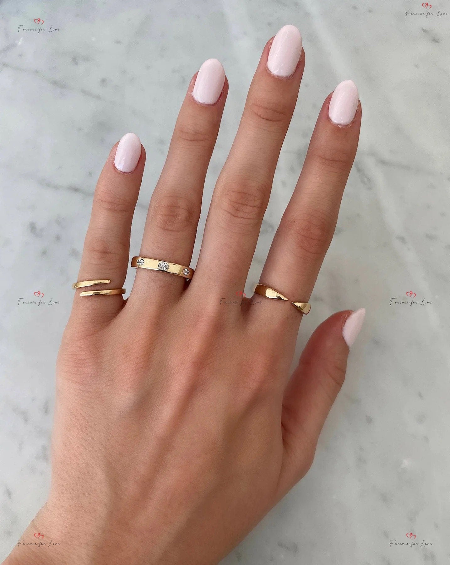 Oval Natural Diamond Eternity Band Oval cut Moissanite Brilliant Cut engagement ring in 935 Argentium Silver — custom handcrafted by Forever For Love