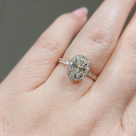1.50 Ct IGI Certified Oval Lab Diamond Solitaire Engagement Ring