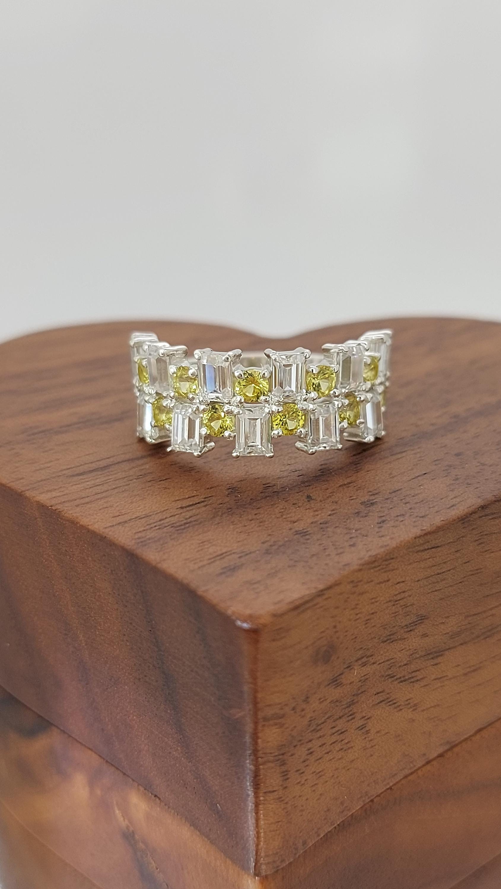 Baguette Lab Diamond Half Eternity Band