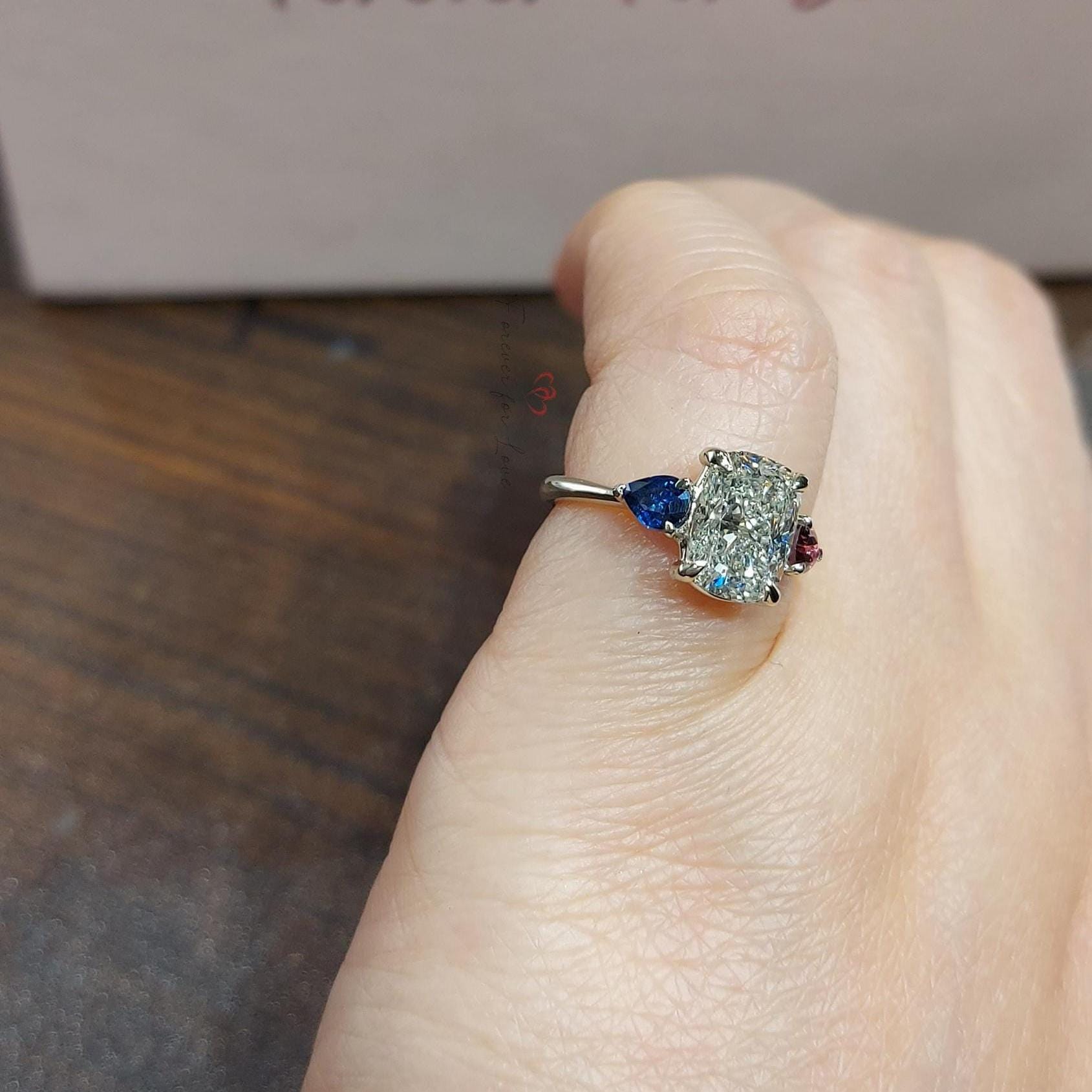 IGI Certified Cushion Lab Diamond Engagement Ring