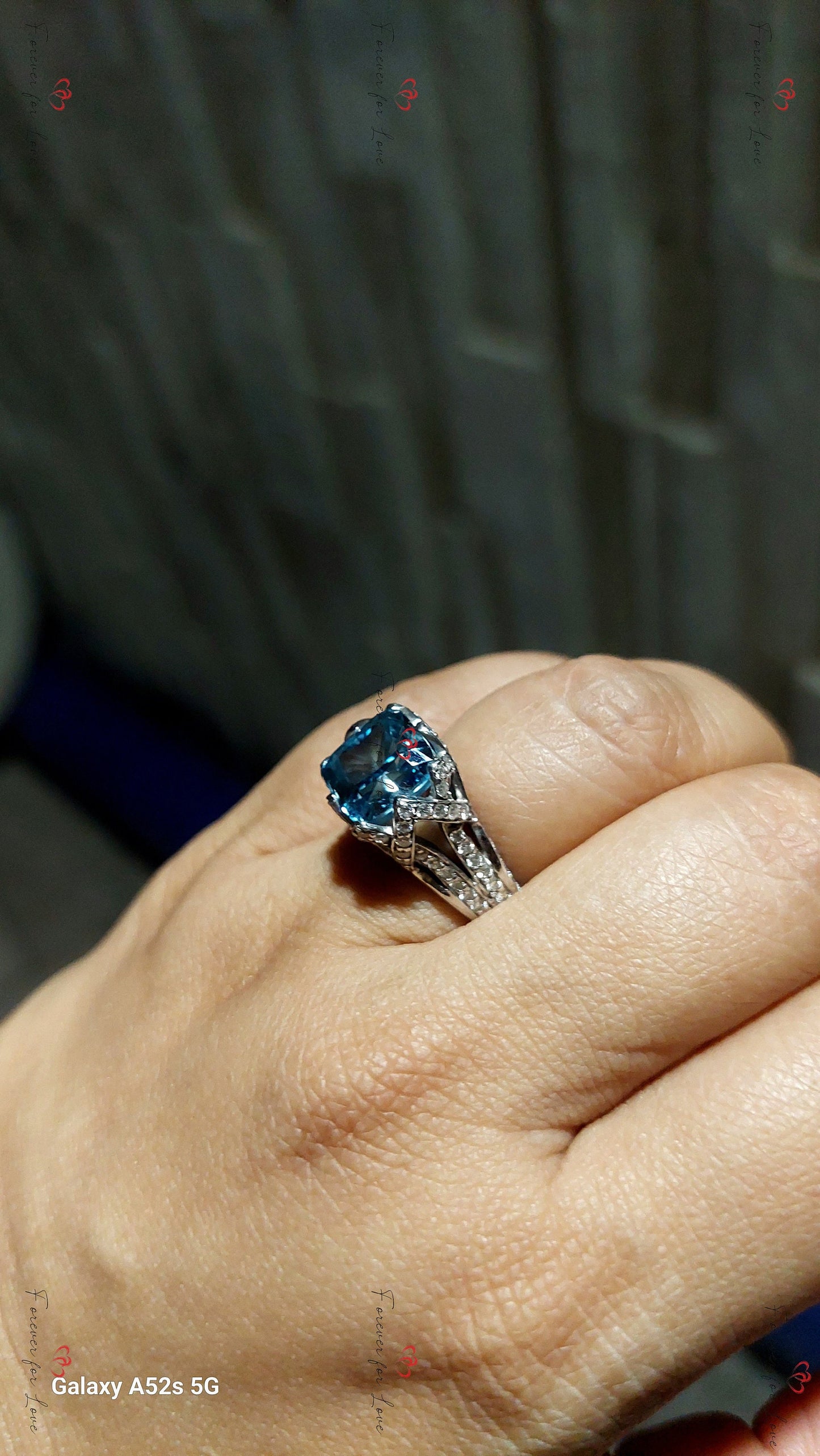 5 Ct Cushion Lab Diamond Engagement Ring with Side Stones Cushion cut 1Ct Moissanite Brilliant Cut engagement ring in 935 Argentium Silver — custom handcrafted by Forever For Love