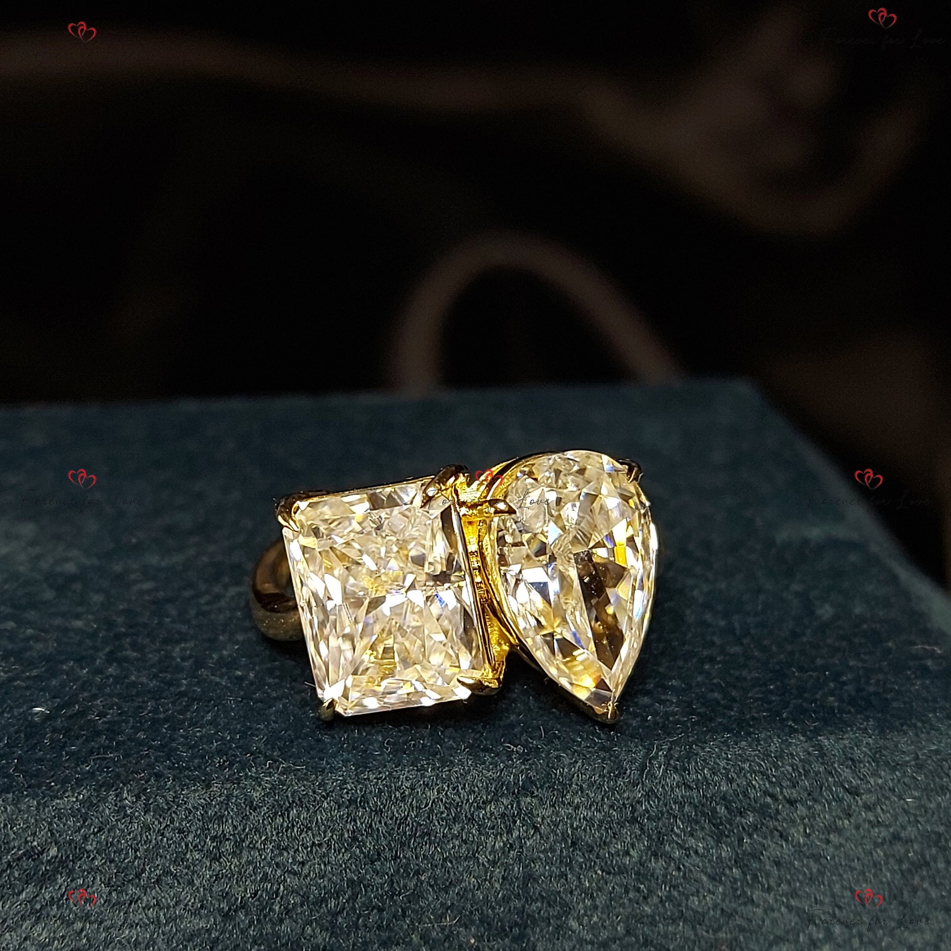 Radiant Moissanite Engagement Ring