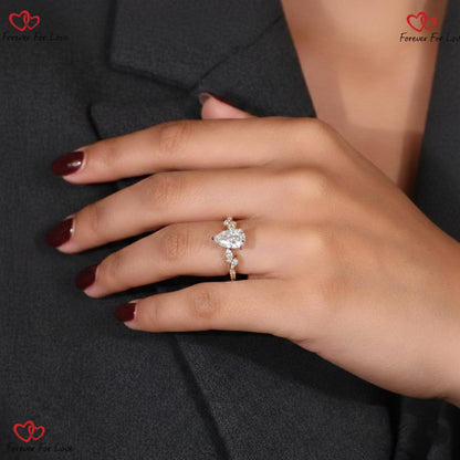 Pear Lab Diamond Engagement Ring