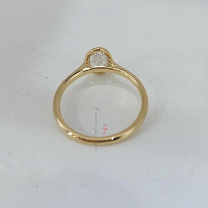 0.5 Ct IGI Certified Oval Lab Diamond Solitaire Engagement Ring
