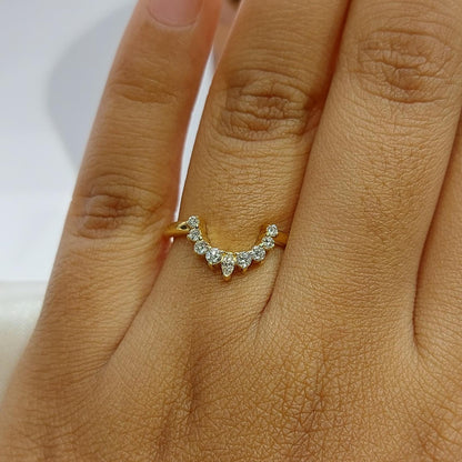Marquise Diamond Stacking Ring