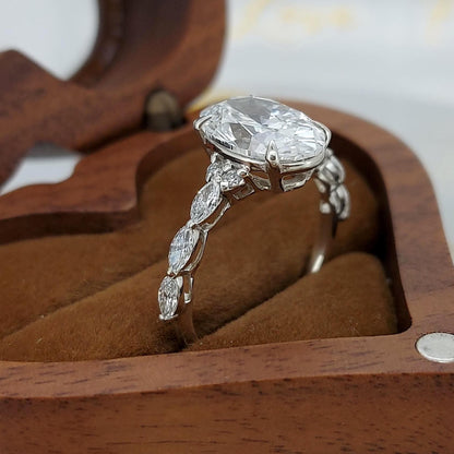 3.1 Ct IGI Certified Oval Lab Diamond Solitaire Engagement Ring