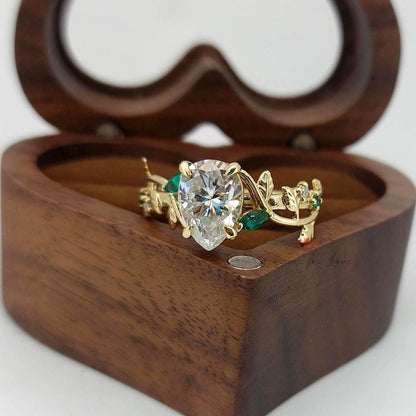 2 Ct IGI Certified Pear Lab Diamond Engagement Ring