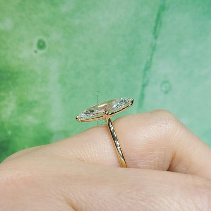 4 Ct Oval Lab Diamond Engagement Ring
