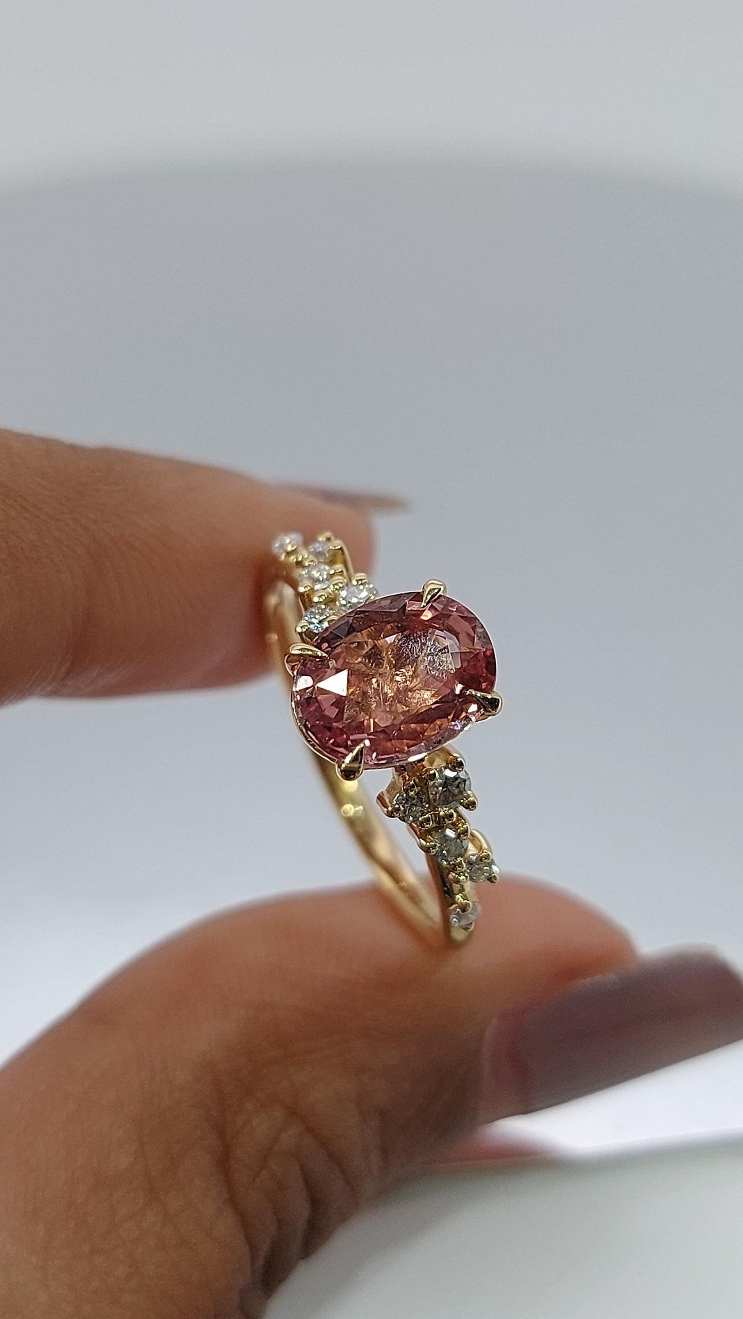 Bague de fiançailles saphir poire Pear cut 1Ct Saphir naturel engagement ring in Gold or Platinum — custom handcrafted by Forever For Love