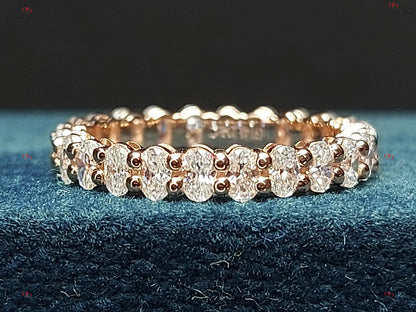 Oval Natural Diamond Full Eternity Band