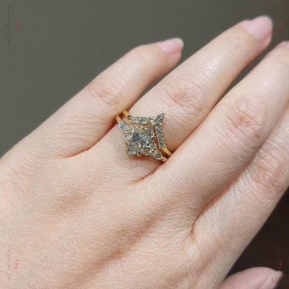 Marquise Lab Diamond Engagement Ring