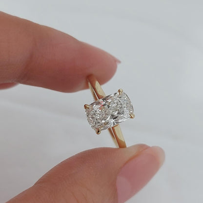 2 Ct IGI Certified Cushion Lab Diamond Engagement Ring