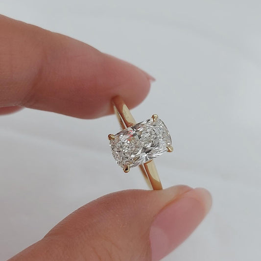 2 Ct IGI Certified Cushion Lab Diamond Engagement Ring