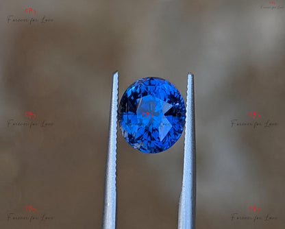 Kornblumenblauer Saphir 3,29 Karat, echter srilankischer ovaler loser Edelstein, 8,4 x 7,4 x 6,6 mm, Schmuckgeschenk für sie, maßgefertigt