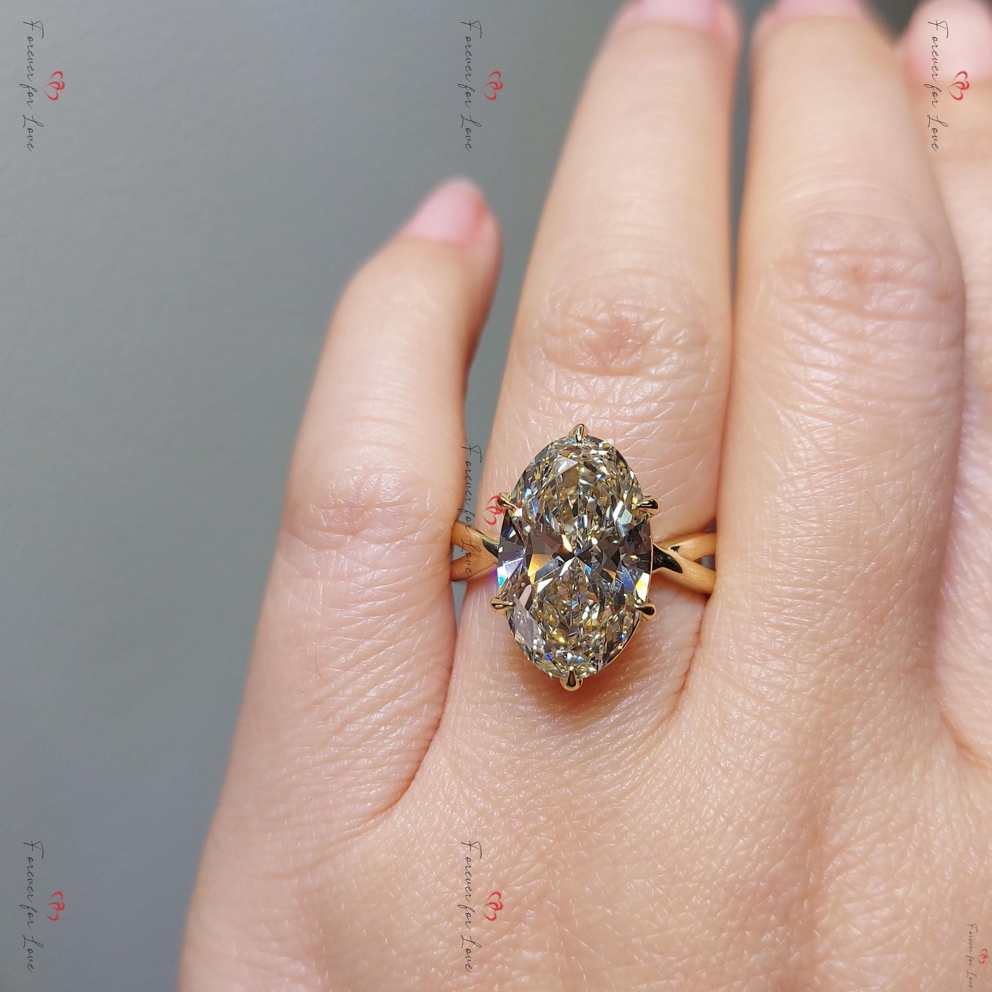 7 Ct Oval Diamond Engagement Ring