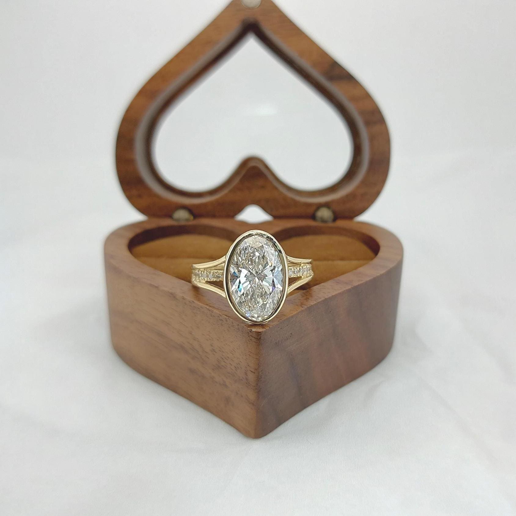 4 Ct Oval Lab Diamond Solitaire Engagement Ring