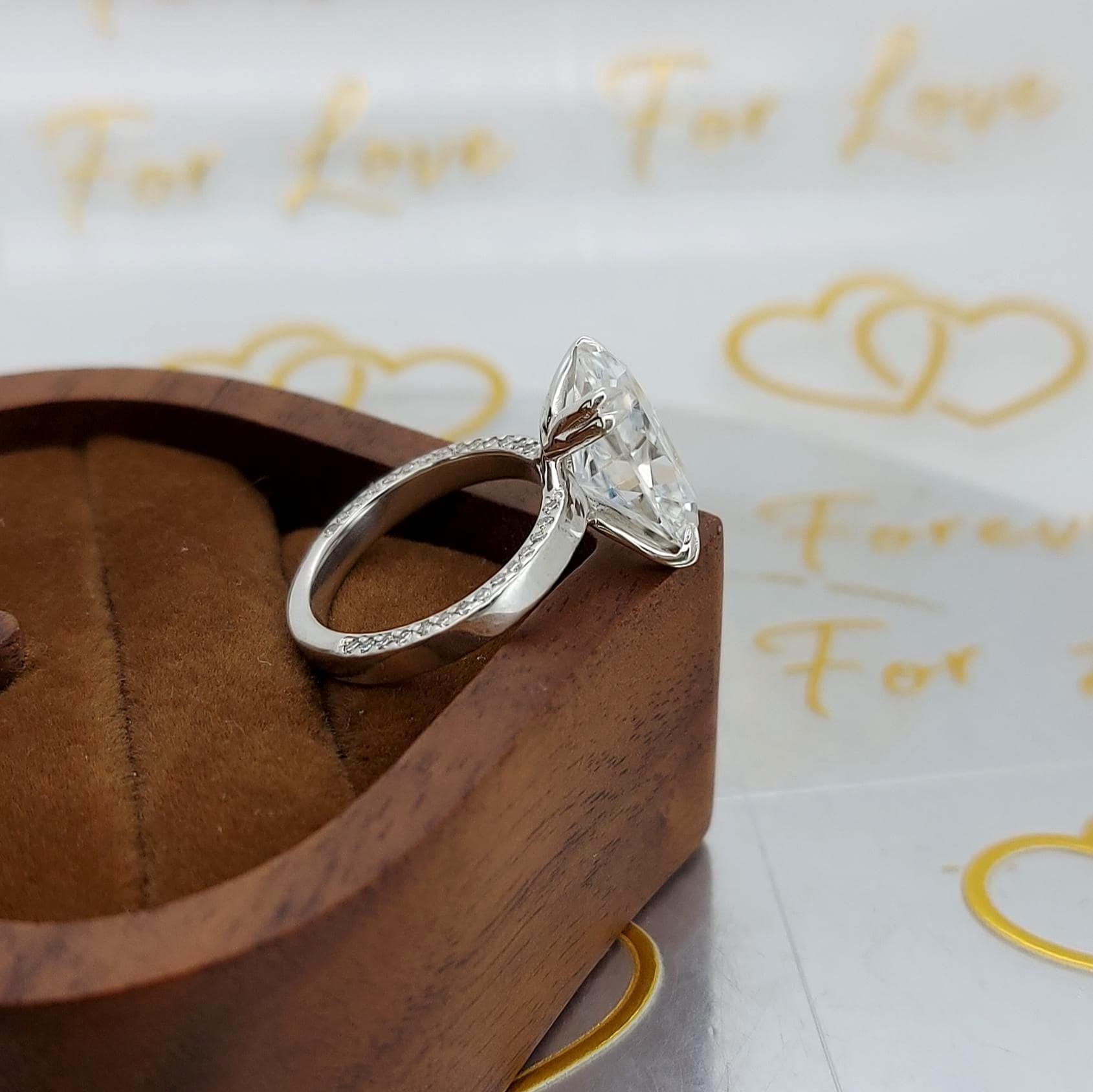 5 Ct Oval Moissanite engagement ring, Oval engagement ring, Moissanite ring, Engagement Ring, Perfect gift for Her