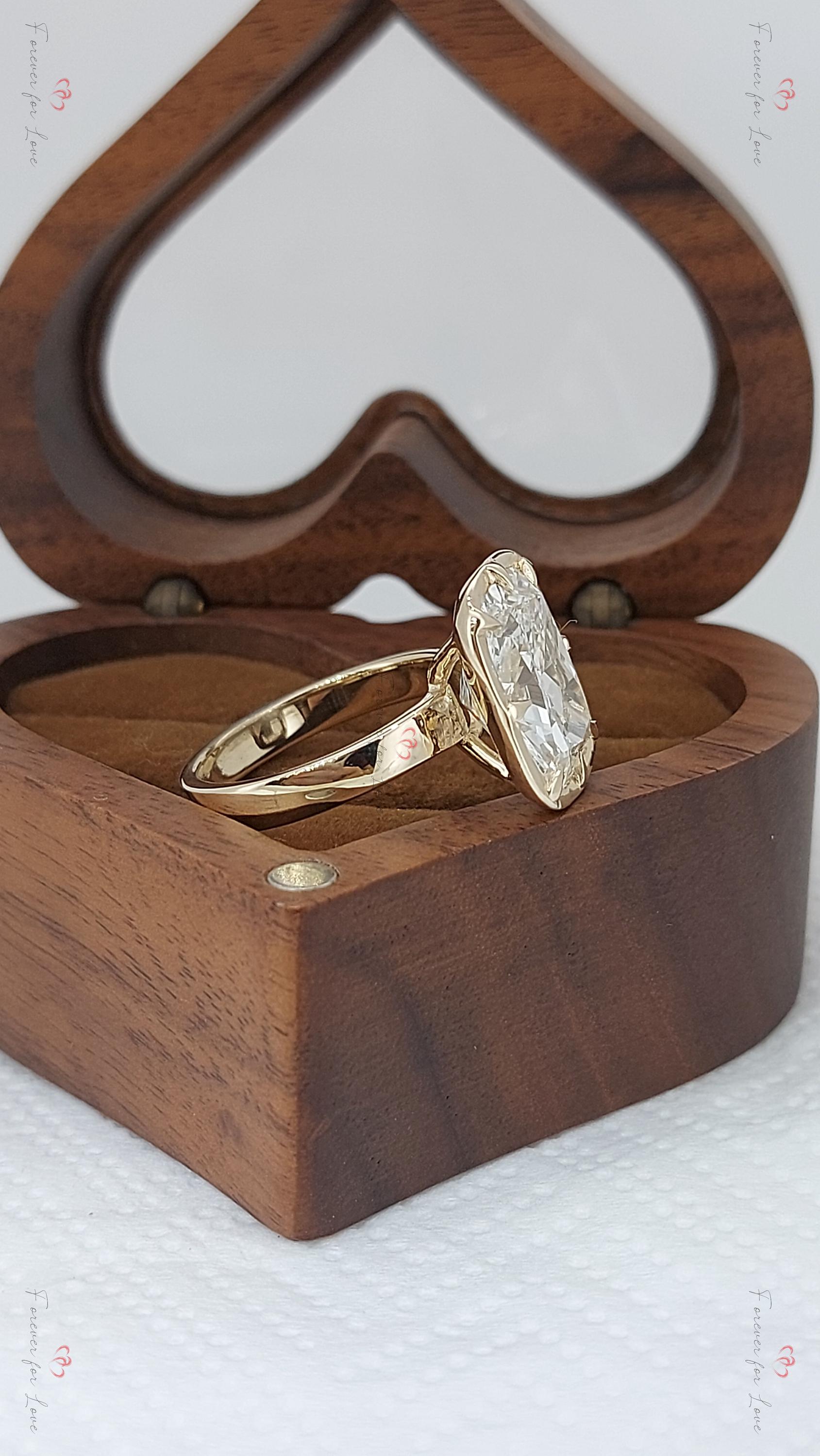 6 Ct IGI Certified Cushion Lab Diamond Engagement Ring