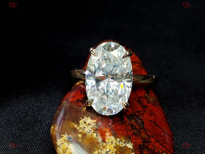 5.5 Ct Oval Moissanite Engagement Ring