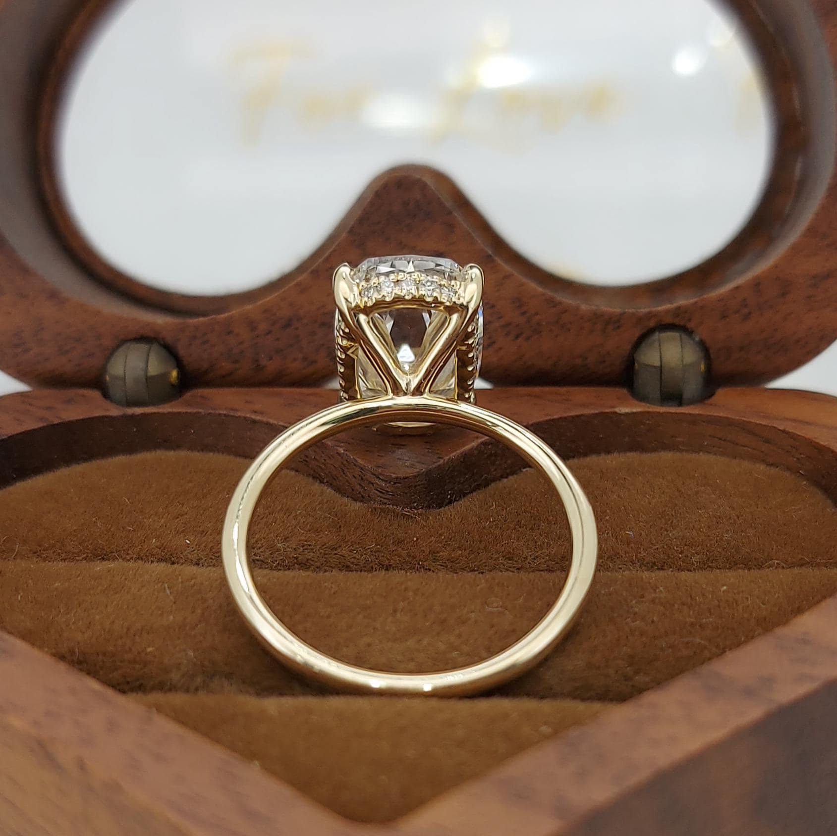 4 Ct IGI Certified Old Mine Lab Diamond Solitaire Engagement Ring