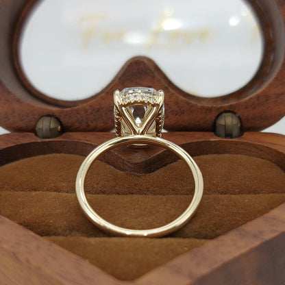 4 Ct IGI Certified Old Mine Lab Diamond Solitaire Engagement Ring