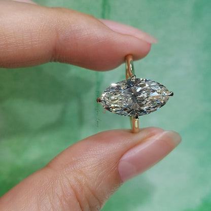 4 Ct Oval Lab Diamond Engagement Ring