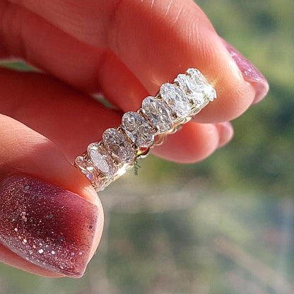0.18 Ct Oval Lab Diamond Full Eternity Band