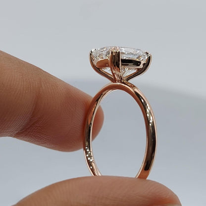 3 Ct IGI Certified Cushion Lab Diamond Engagement Ring