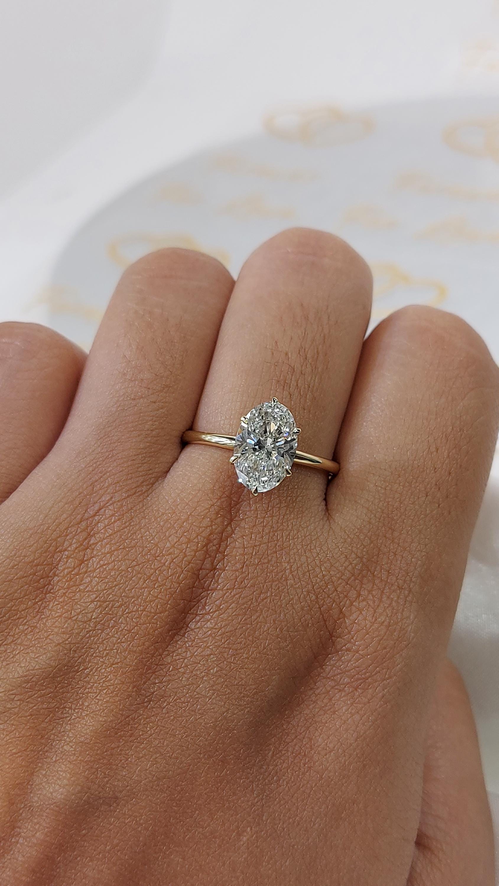2.5 Ct IGI Certified Oval Lab Diamond Engagement Ring