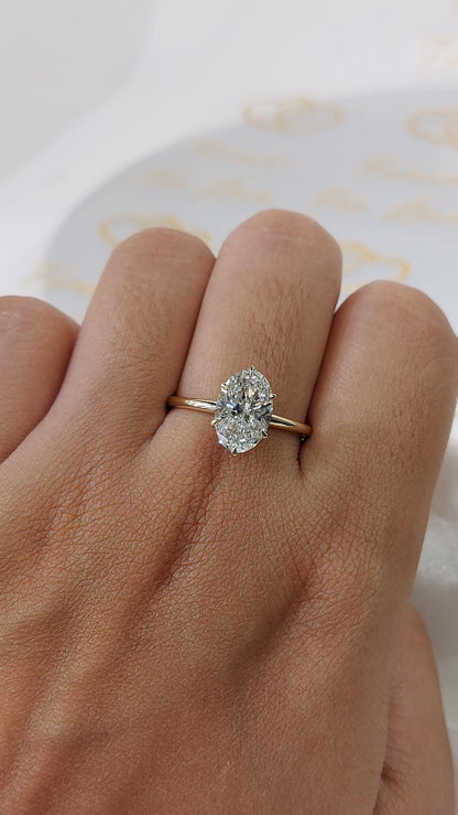 2.5 Ct IGI Certified Oval Lab Diamond Engagement Ring