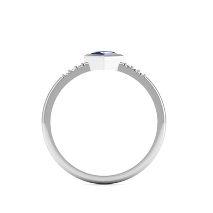 Princess Blue Diamond, Sapphire Engagement Ring
