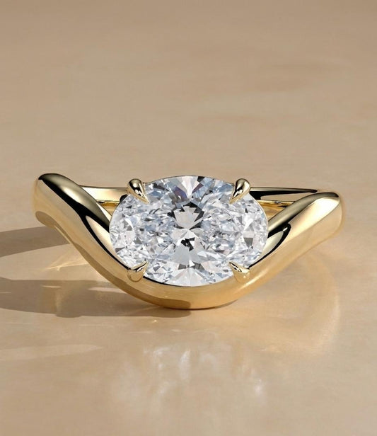 1 Ct IGI Certified Oval Lab Diamond Engagement Ring