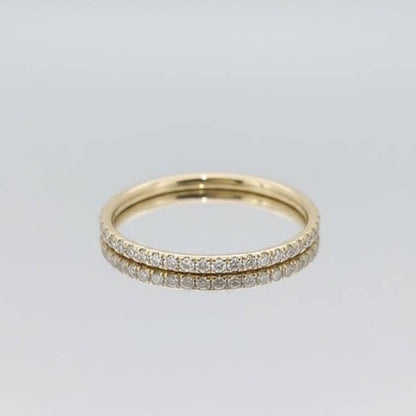 Round Lab Diamond Half Eternity Band