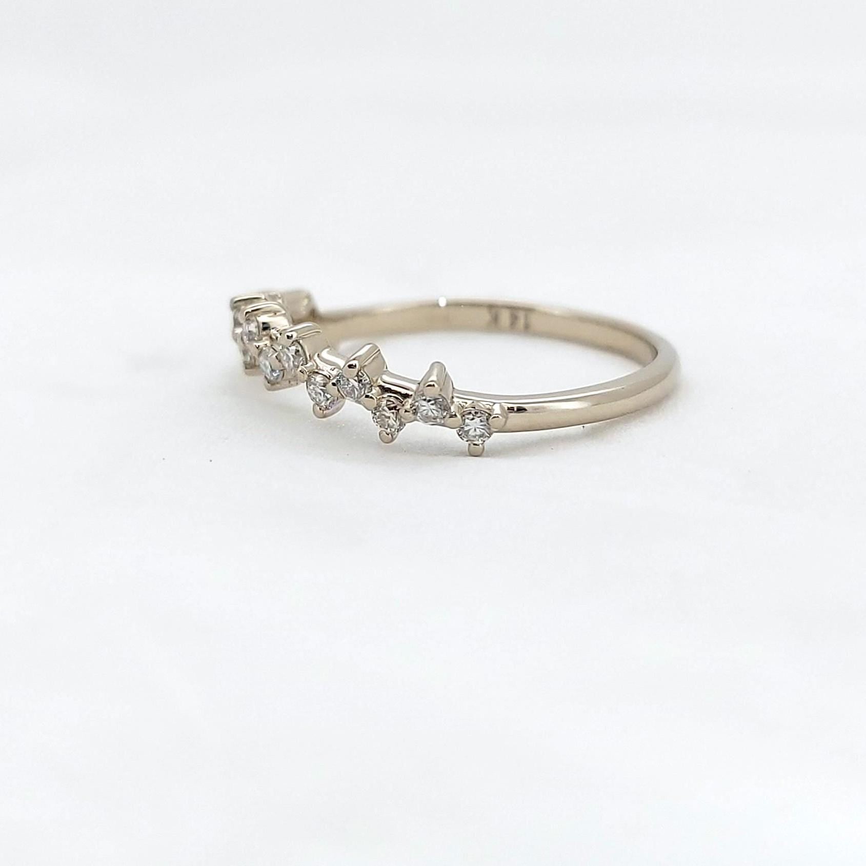 0.20 Ct Round Lab Diamond Stacking Ring