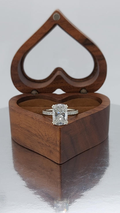 3 Ct IGI Certified Cushion Lab Diamond Engagement Ring