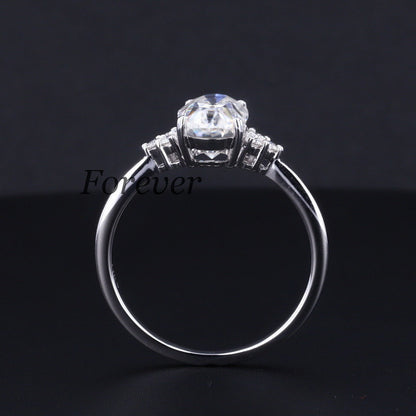 Oval Diamond, Moissanite Engagement Ring