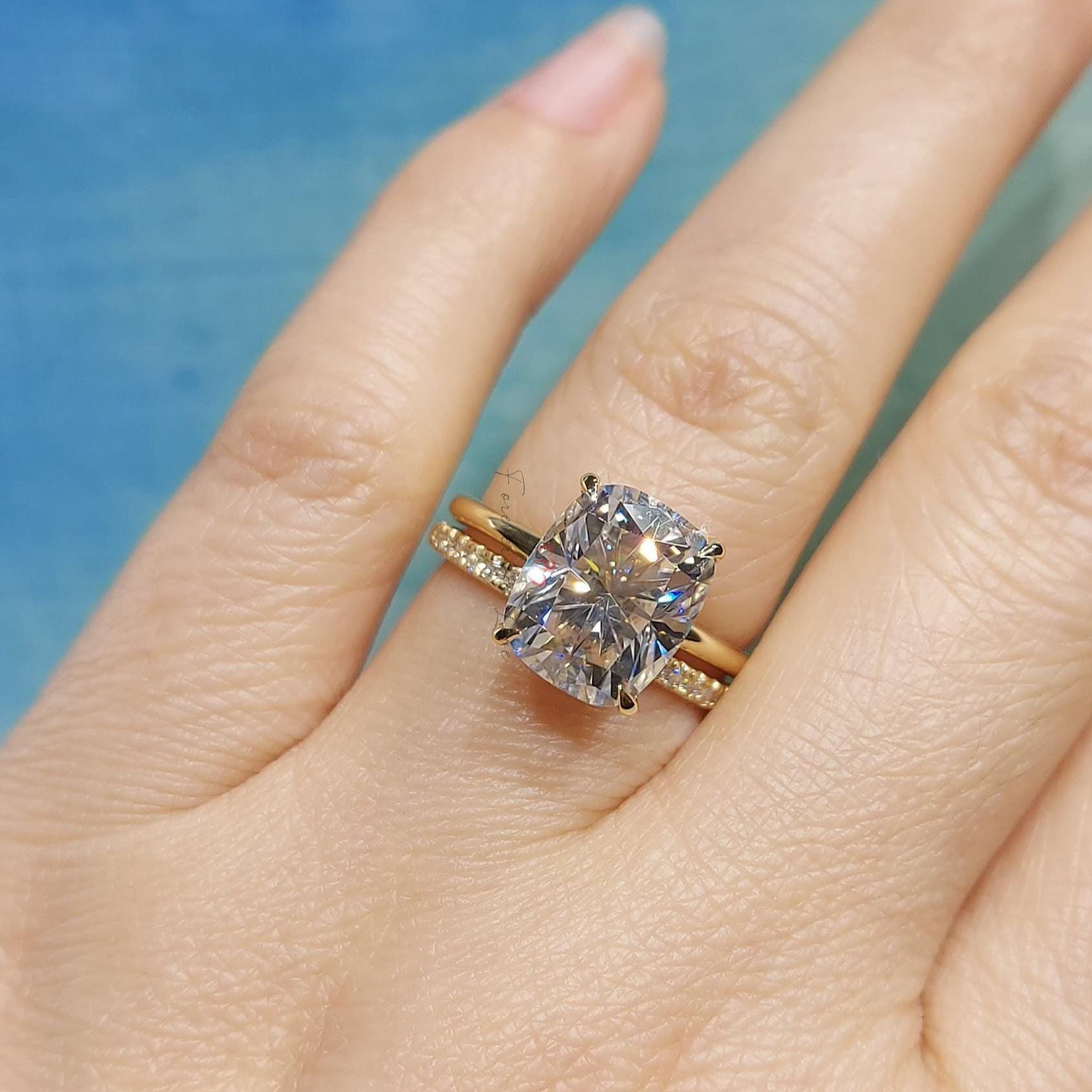 5 Ct Cushion Diamond Eternity Band