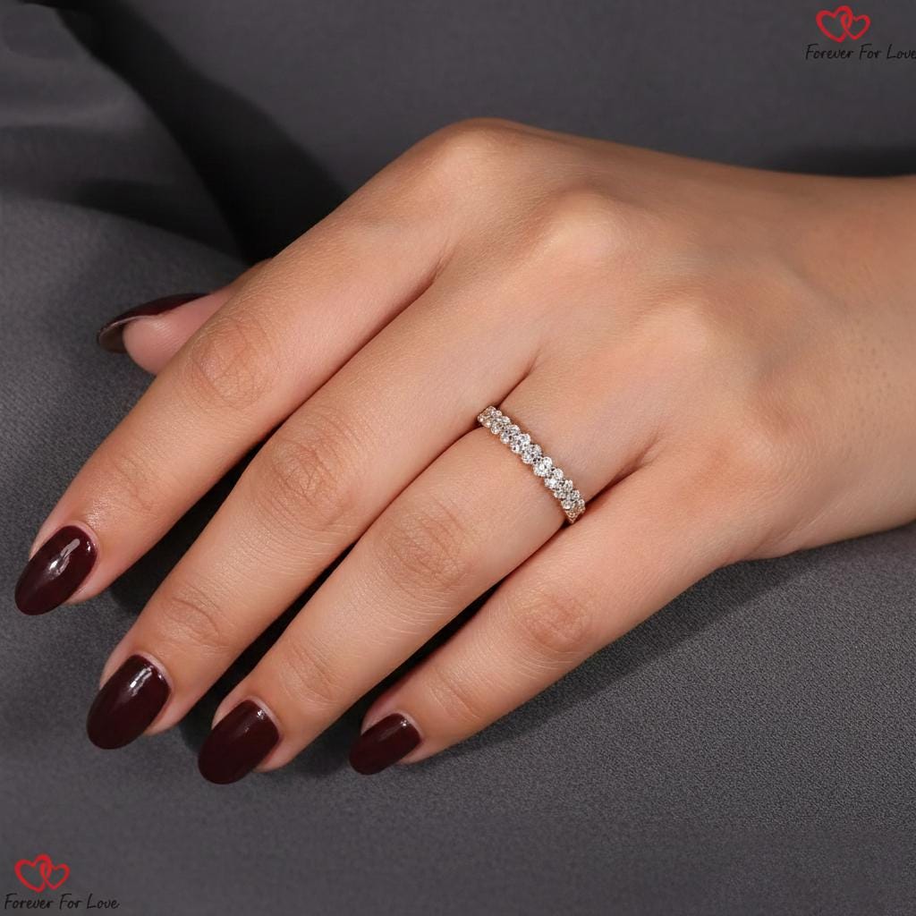 Oval Lab Diamond Stacking Ring