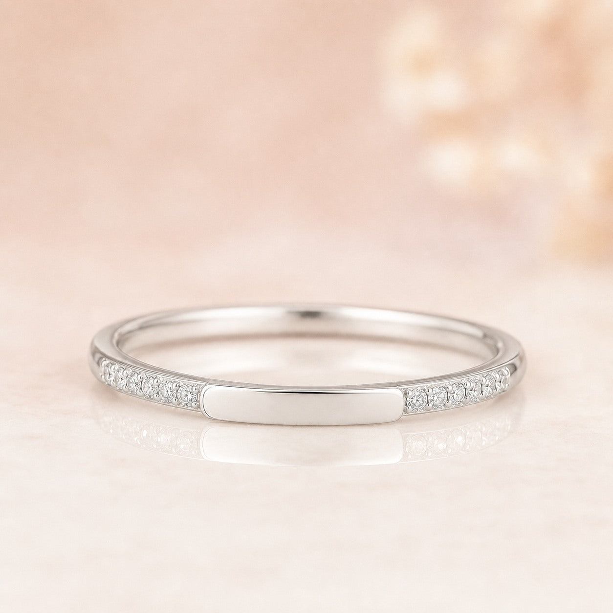 AI-generated photorealistic image of Family Name Stackable Ring