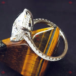 Princess Moissanite Engagement Ring | Solitaire Moissanite Ring | White Gold Princess Cut Ring Forever For Love