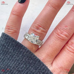 Hidden Halo Double Prongs Cushion Cut Diamond Engagement Ring Forever For Love