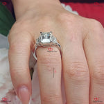 Timeless Elegance  Emerald Cut Moissanite Engagement Ring Forever For Love