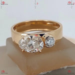 Oval Two Stone Chunky Engagement Ring Forever For Love