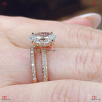 Unique Blake Lively Style Oval Diamond Ring Set Forever For Love